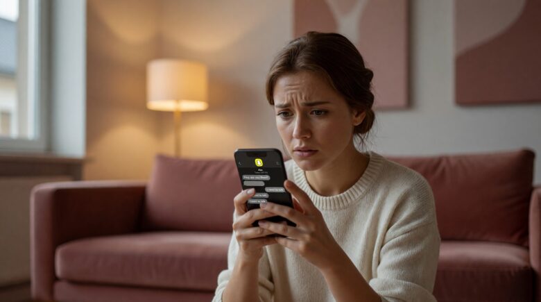 Person using a smartphone to recover deleted Snap messages on Snapchat