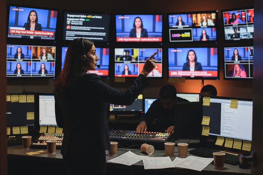 Person sitting at desk reviewing analytics charts showing time spent on social media apps