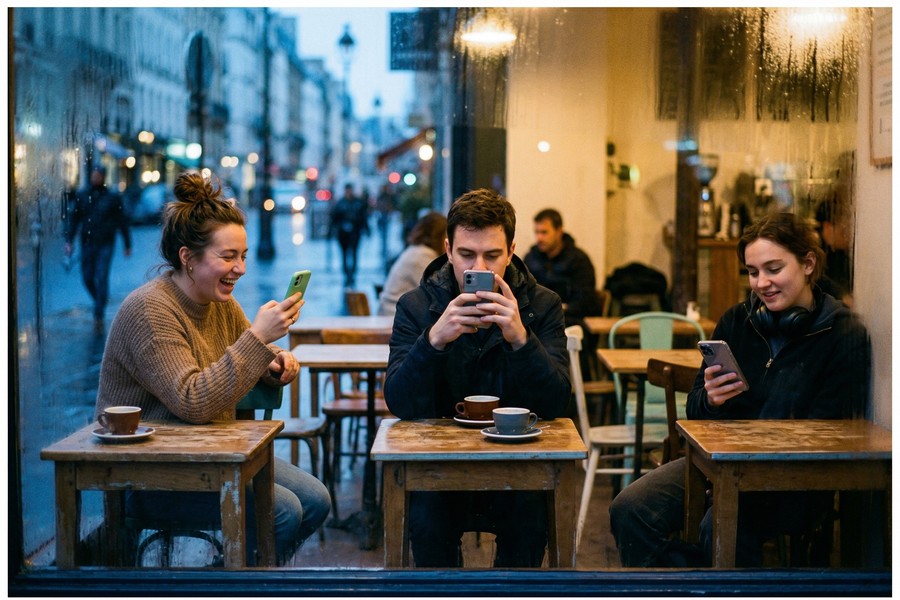 Timeline graphic showing SMS in 1992, MMS in 2002, RCS Universal Profile launch in 2019, and Apple RCS support in 2024