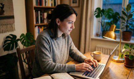Person typing a strong secure password on a laptop keyboard