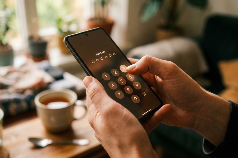 Screenshot mockup of two-factor authentication setup screen on a smartphone app