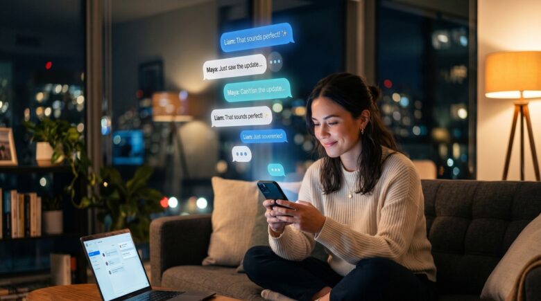 AI chatbot integrated into a messaging platform interface in 2026