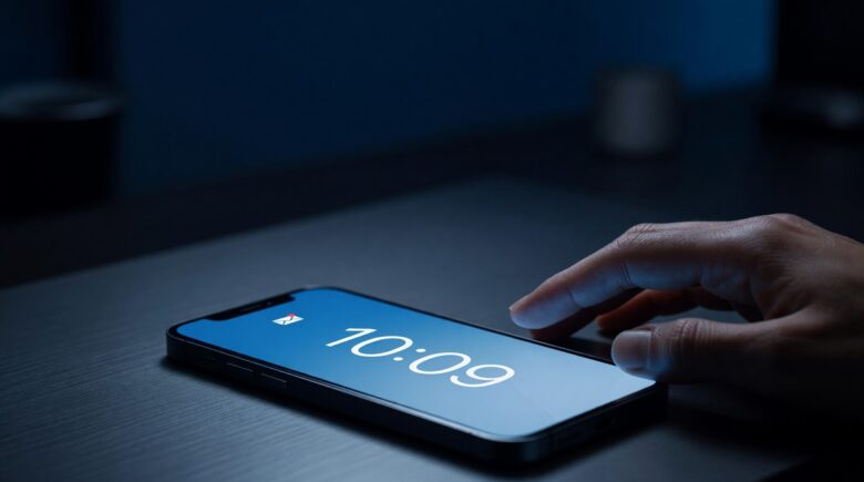 Smartphone showing always-on display feature with battery percentage indicator