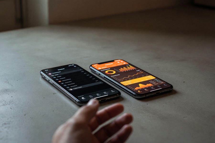 Side-by-side screenshots of YNAB, Monarch Money, and EveryDollar dashboards on smartphones
