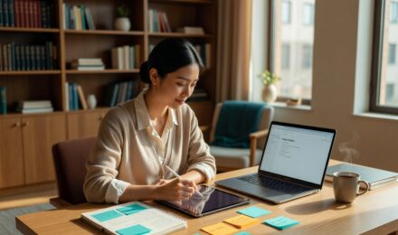 Best note-taking apps displayed on a laptop and smartphone screen