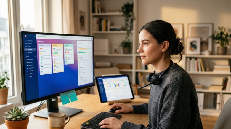 Best task manager apps for remote workers displayed on laptop and smartphone screens in 2026