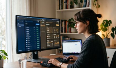 Bitwarden vs 1Password pro features side-by-side comparison on a laptop screen