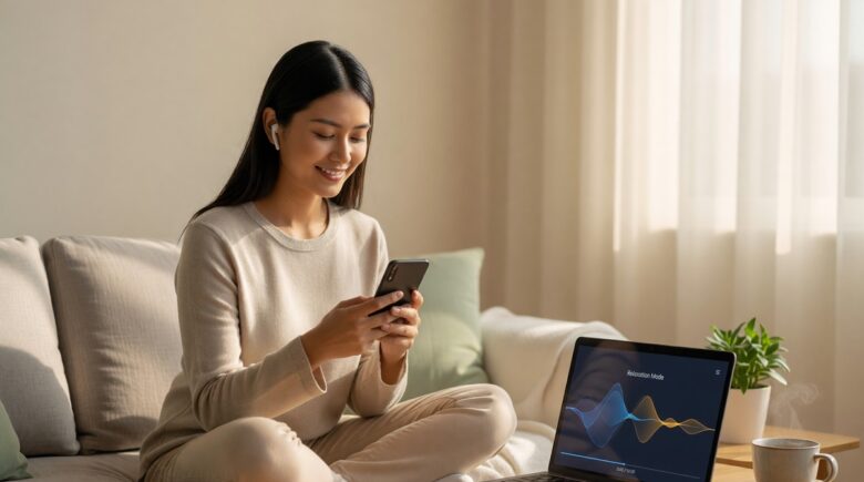Calm vs Headspace app comparison for beginners shown on two smartphones side by side