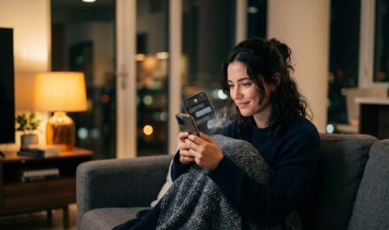 Smartphone screen showing a disappearing message countdown timer representing ephemeral messaging