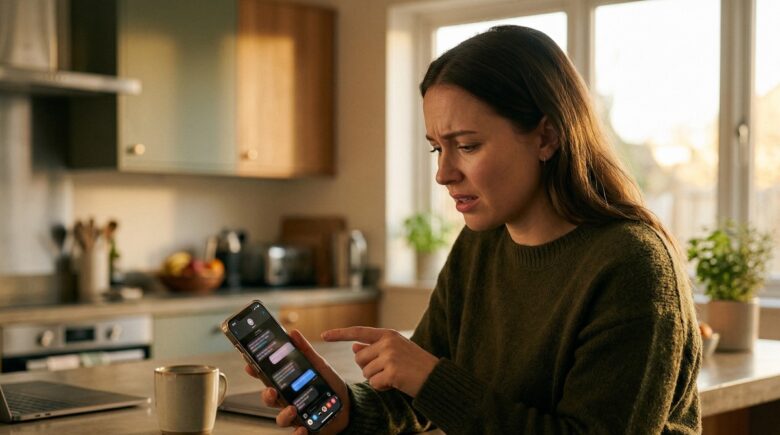 Person unsending a message on iPhone and Android smartphone