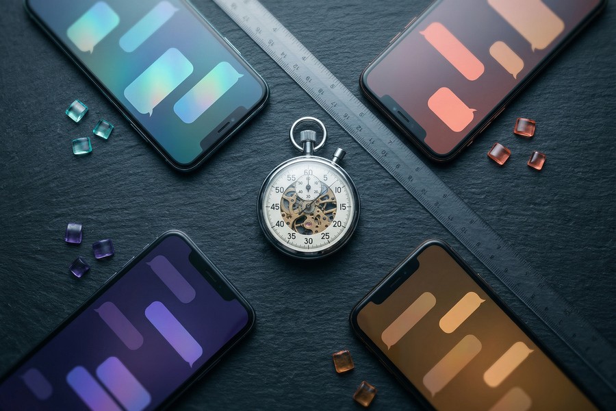 Side-by-side comparison of unsend features on iPhone iMessage and WhatsApp