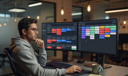 Linear vs Jira project management app comparison on a computer screen