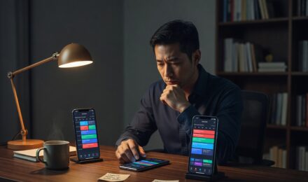 Notion Calendar vs Fantastical side-by-side comparison on desktop and mobile screens