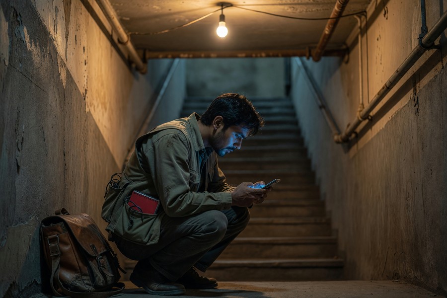 Side-by-side screenshots of Signal and Telegram privacy settings menus on an Android smartphone