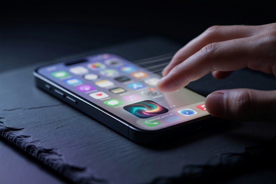 iPhone settings screen showing Apple ID device list and iCloud backup options