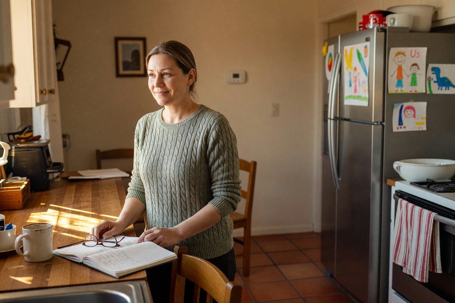 Infographic showing smart thermostat decision framework based on household type and lifestyle