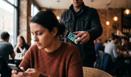 Stalkerware being secretly installed on a smartphone without the owner knowing