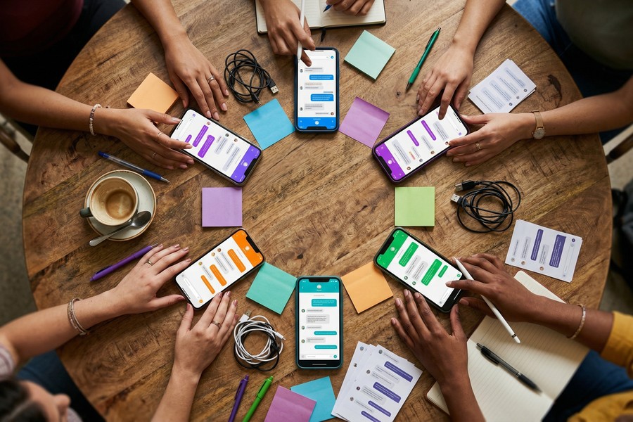 Side-by-side comparison dashboard of major business messaging app interfaces in 2026