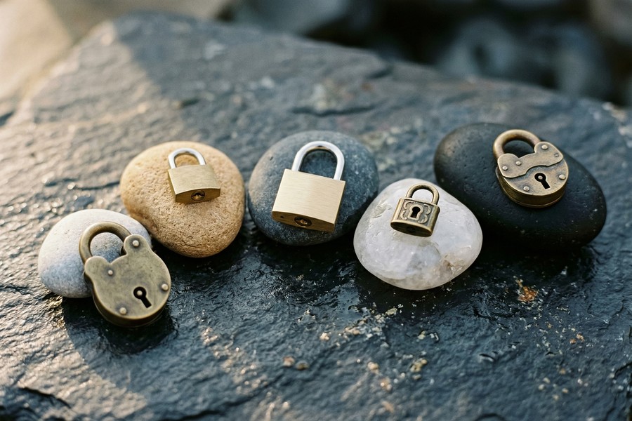 Step-by-step screenshots showing 2FA setup screens on WhatsApp, Telegram, and Signal