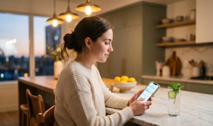 Person comparing dry January apps and sober curious apps on a smartphone screen