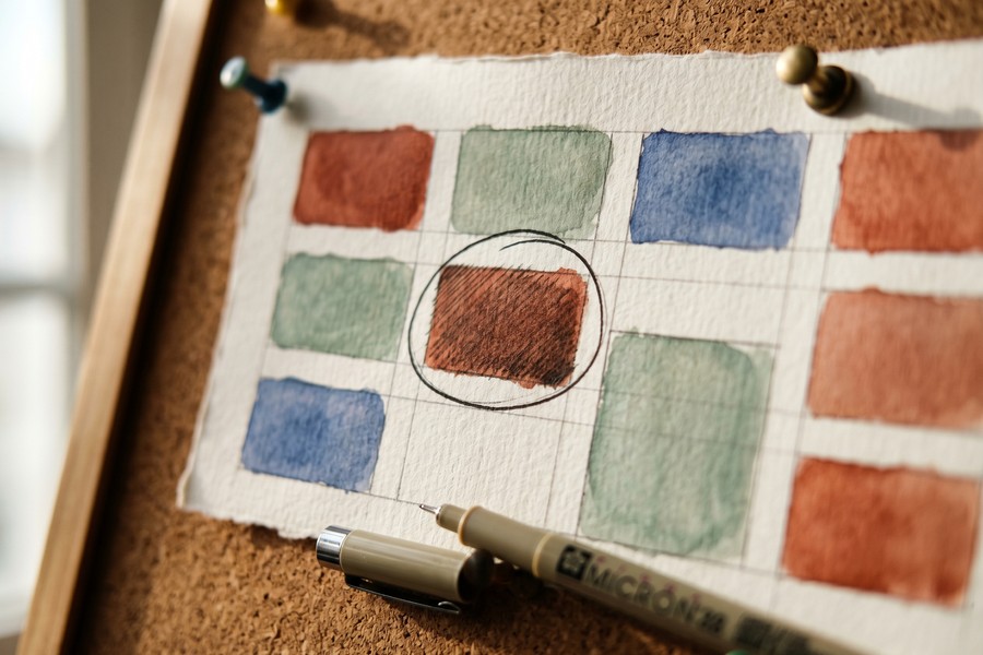 A digital calendar showing color-coded time blocks for deep work, buffer time, and a protected afternoon recovery period