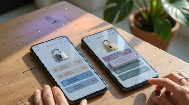 Side-by-side comparison of Bitwarden and 1Password interfaces for new users