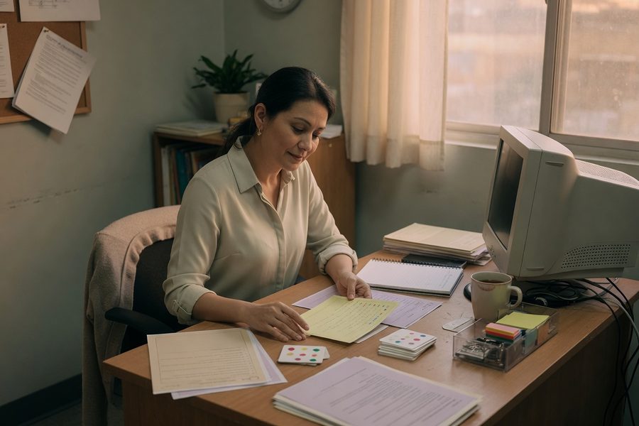 A freelancer enabling a VPN on a smartphone before opening a client health portal.