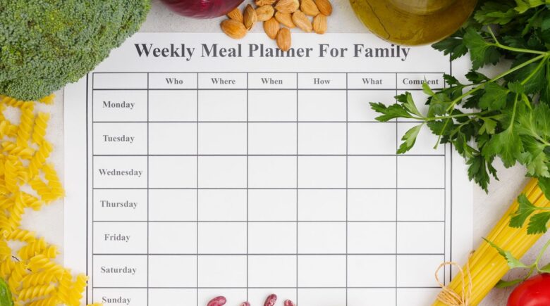 A family using messaging apps to automate weekly meal planning
