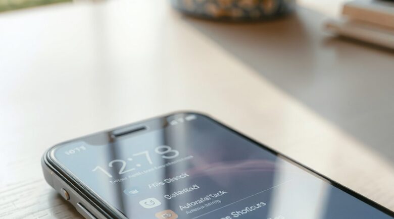 iPhone screen showing Apple Shortcuts app with wellness automation setup and Apple Health integration