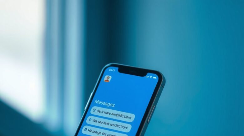 iPhone screen showing text message shortcuts and scheduling options