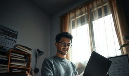 Person using smartphone with all notifications disabled on home screen
