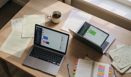 Side-by-side comparison of Slack and Microsoft Teams interfaces for freelance work