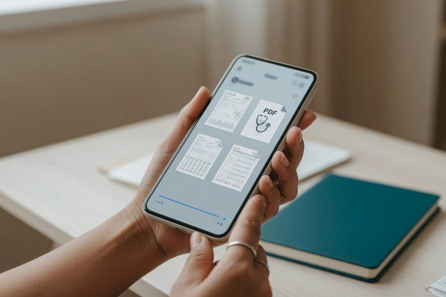 A Telegram bot sending a medication reminder while a user scrolls through a folder of wellness group chats