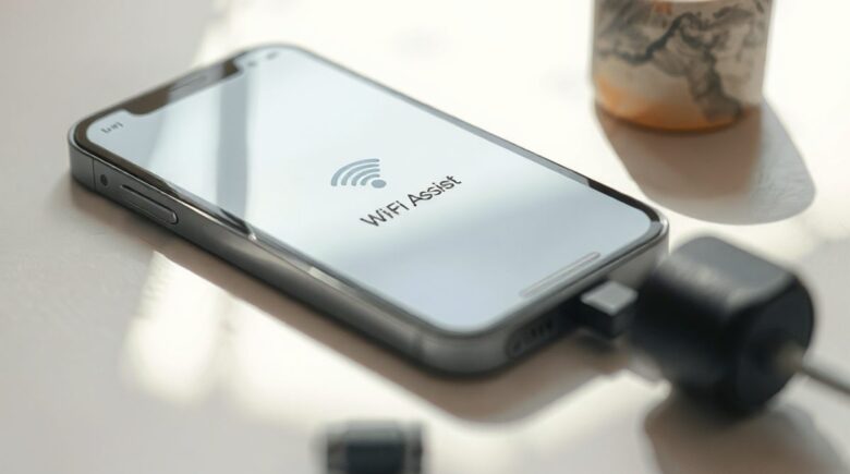 iPhone 14 Wi-Fi Assist settings toggle in iOS 17.4